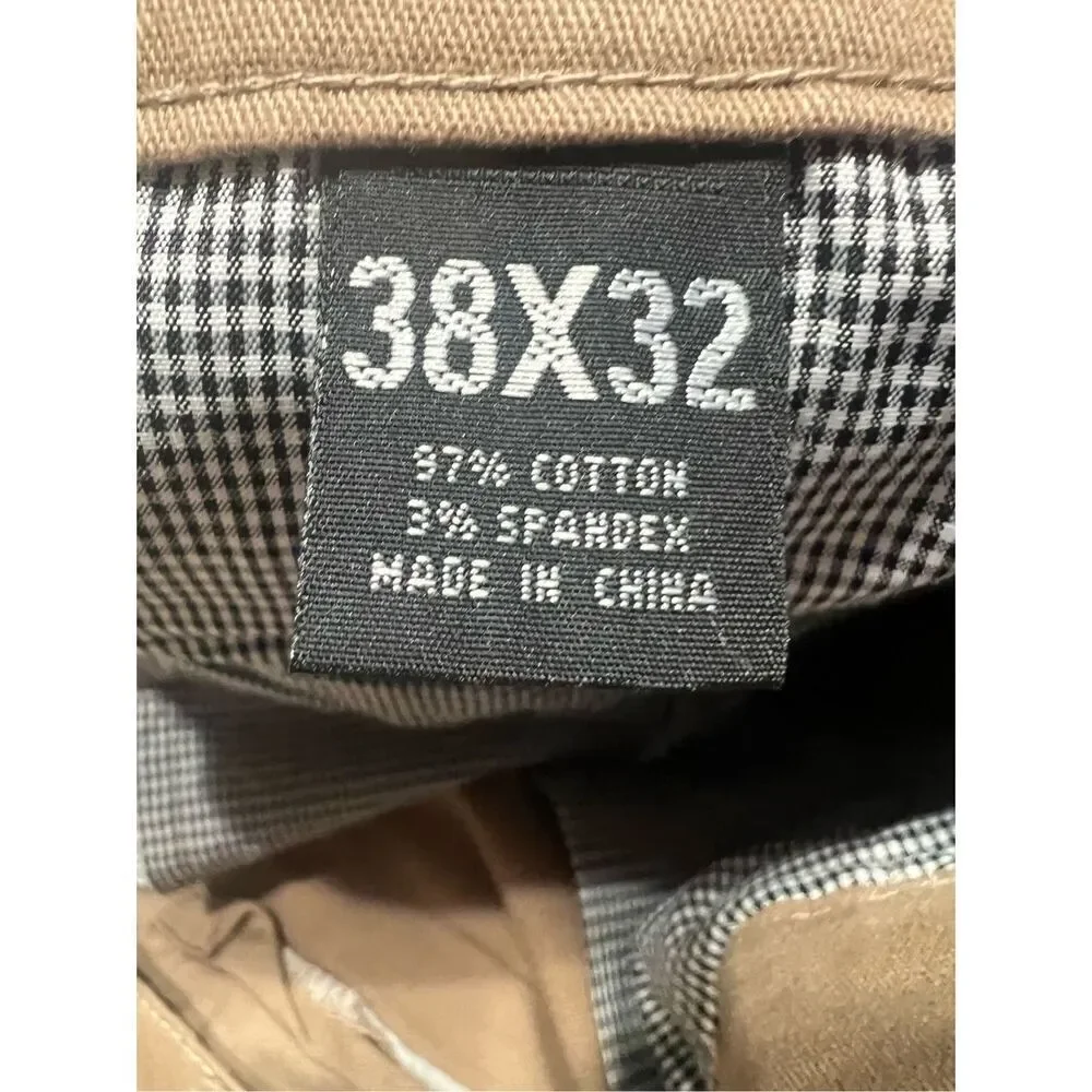 Members Only Men’s Pants Sz 38/32 Tan Stretch NWT